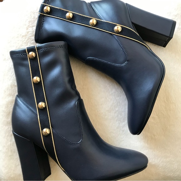 Mark Fisher Navy Booties - Picture 7 of 8